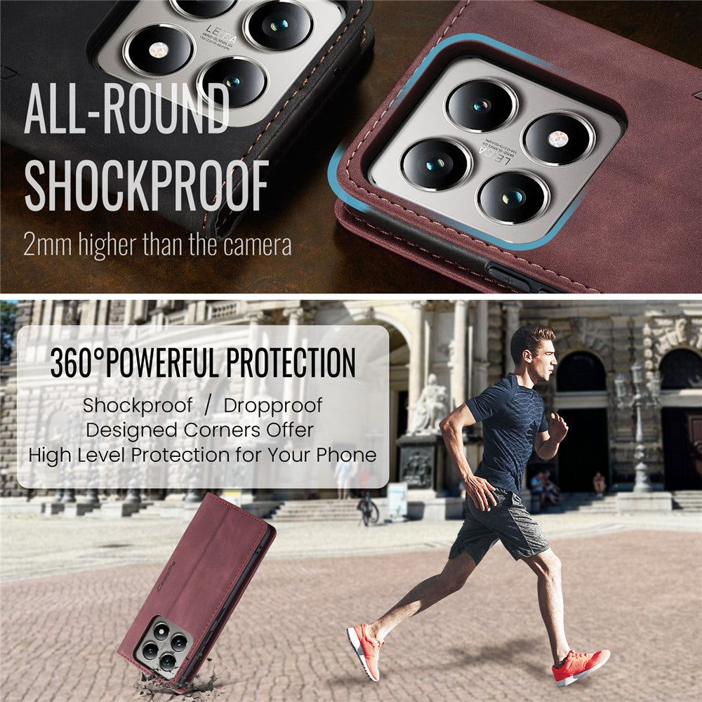 CASEME Handy Tasche für Xiaomi 14T PRO Wallet 013 Series Klapp Hülle Business