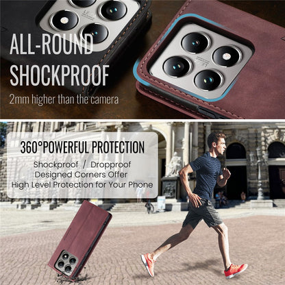 CASEME Handy Tasche für Xiaomi 14T PRO Wallet 013 Series Klapp Hülle Business