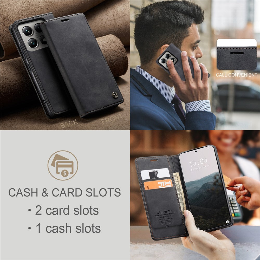 CASEME Handy Tasche für Xiaomi 14T PRO Wallet 013 Series Klapp Hülle Business