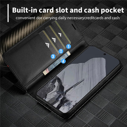 LC.IMEEKE Handy Tasche für Google Pixel 10 PRO XL Carbon Wallet Stripe Hülle