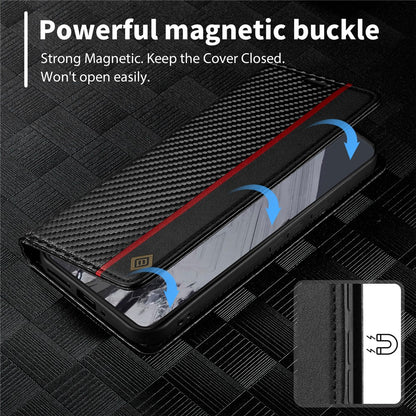 LC.IMEEKE Handy Tasche für Google Pixel 10 PRO XL Carbon Wallet Stripe Hülle