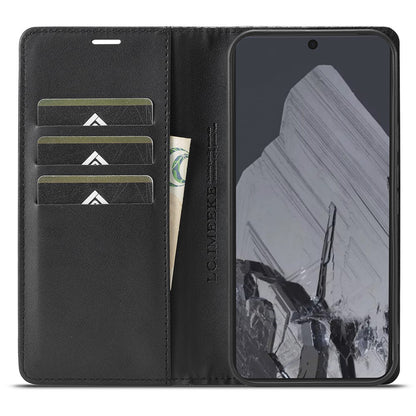 LC.IMEEKE Handy Tasche für Google Pixel 10 | 10 PRO Carbon Wallet Stripe Hülle
