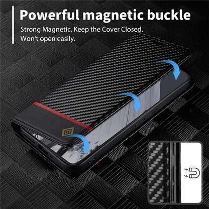 LC.IMEEKE Handy Tasche für Google Pixel 10 | 10 PRO Carbon Wallet Stripe Hülle