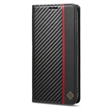 LC.IMEEKE Handy Tasche für Google Pixel 10 | 10 PRO Carbon Wallet Stripe Hülle