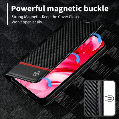 LC.IMEEKE Handy Tasche für Google Pixel 9a Carbon Wallet Stripe Hülle Etui Case