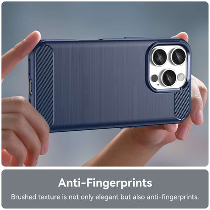 TPU Hülle für Apple iPhone 16 PRO Carbon Fiber Skin Brushed Schutzcover Case