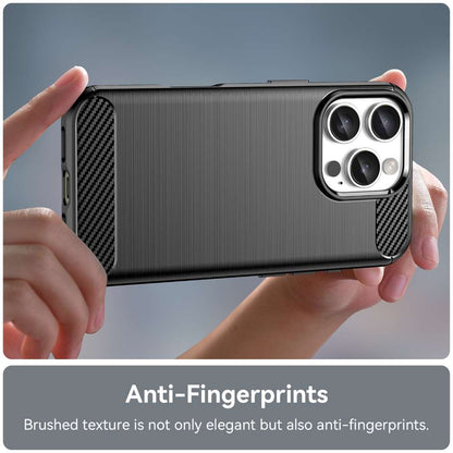 TPU Hülle für Apple iPhone 16 PRO Carbon Fiber Skin Brushed Schutzcover Case