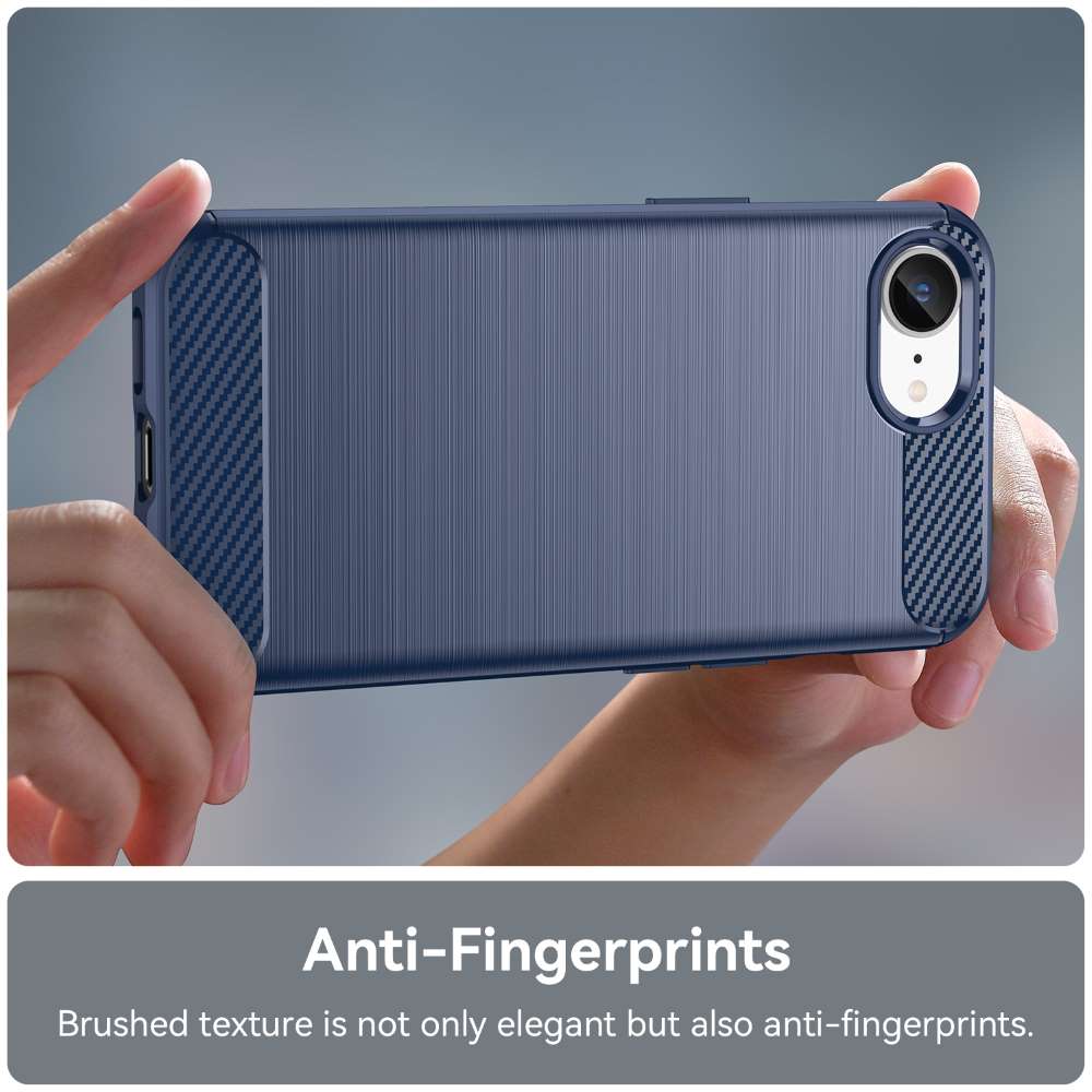 TPU Hülle für Apple iPhone 16e Carbon Fiber Skin Brushed Handy Schutz Cover Case