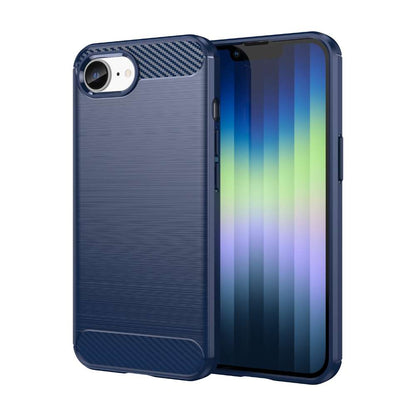 TPU Hülle für Apple iPhone 16e Carbon Fiber Skin Brushed Handy Schutz Cover Case