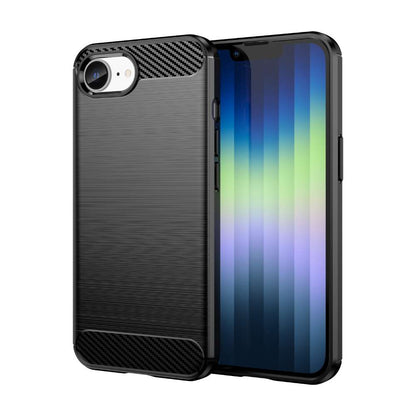 TPU Hülle für Apple iPhone 16e Carbon Fiber Skin Brushed Handy Schutz Cover Case