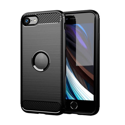 TPU Hülle für Apple iPhone SE 2020 2022 Carbon Fiber Skin Brushed Schutzcover