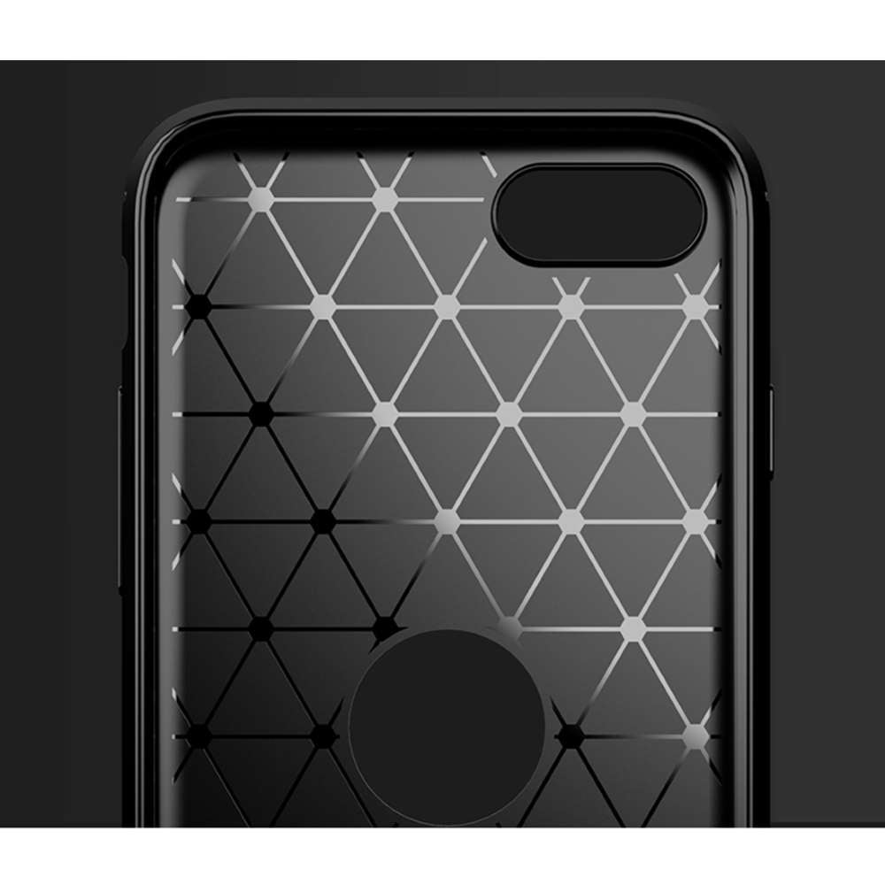 TPU Hülle für Apple iPhone SE 2020 2022 Carbon Fiber Skin Brushed Schutzcover