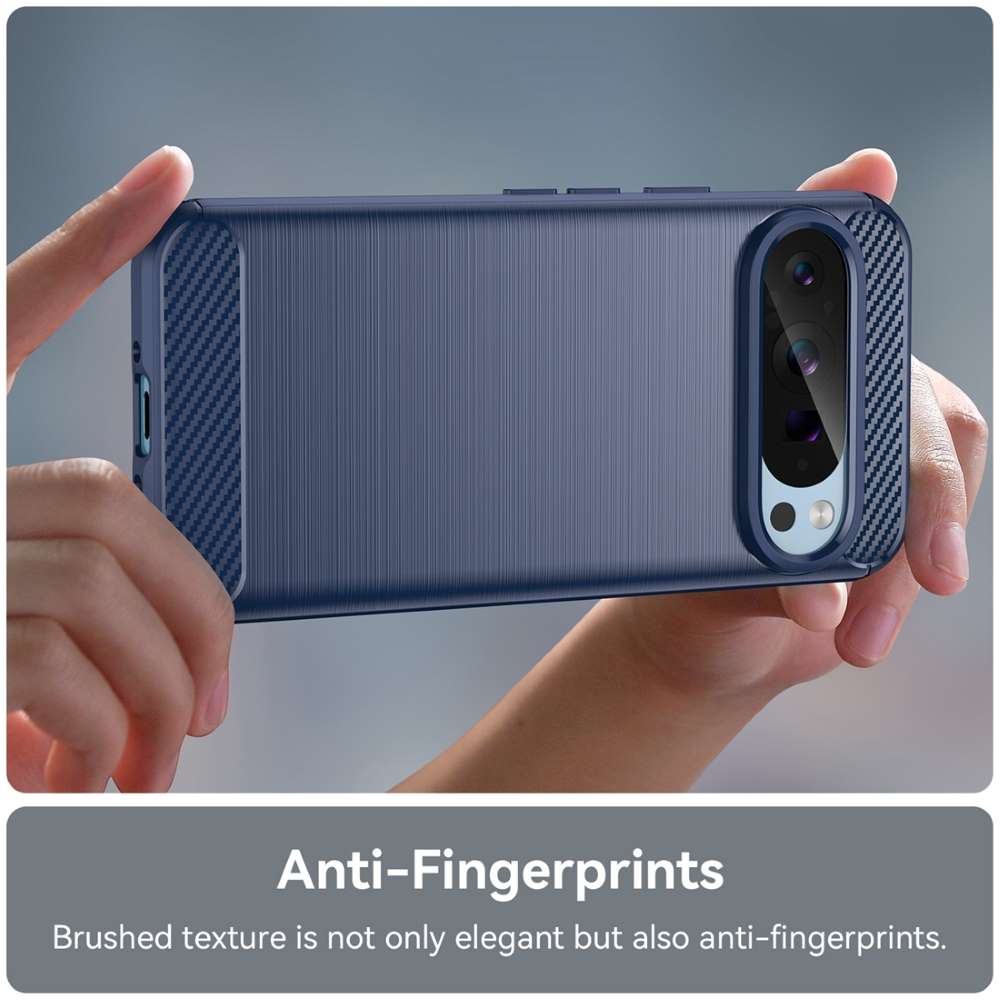 TPU Hülle für Google Pixel 9 9 PRO Carbon Fiber Skin Brushed Schutzcover Case