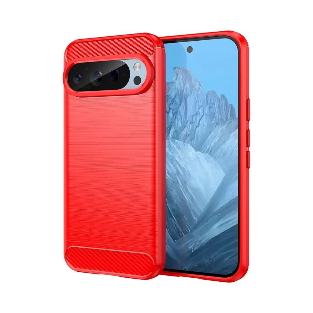 TPU Hülle für Google Pixel 9 9 PRO Carbon Fiber Skin Brushed Schutzcover Case