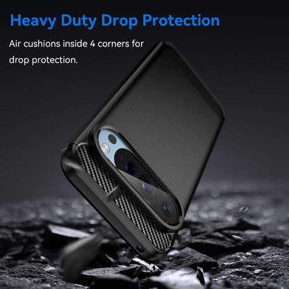 TPU Hülle für Google Pixel 9 9 PRO Carbon Fiber Skin Brushed Schutzcover Case