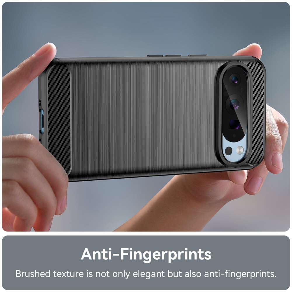 TPU Hülle für Google Pixel 9 9 PRO Carbon Fiber Skin Brushed Schutzcover Case