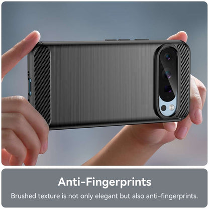 TPU Hülle für Google Pixel 9 9 PRO Carbon Fiber Skin Brushed Schutzcover Case
