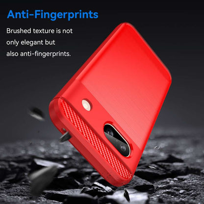 TPU Hülle für Google Pixel 8a Carbon Fiber Skin Brushed Schutzcover Soft Case