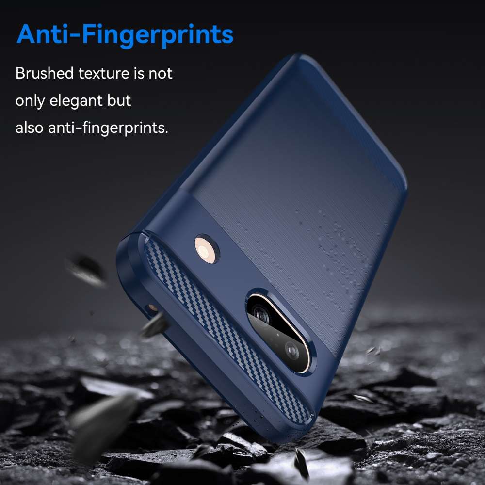 TPU Hülle für Google Pixel 8a Carbon Fiber Skin Brushed Schutzcover Soft Case