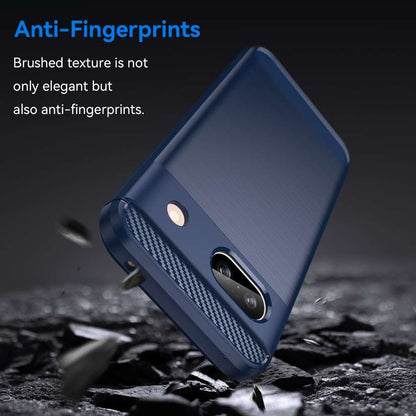 TPU Hülle für Google Pixel 8a Carbon Fiber Skin Brushed Schutzcover Soft Case