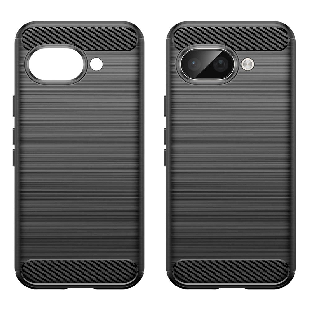 TPU Hülle für Google Pixel 9a Carbon Fiber Skin Brushed Schutzcover Soft Case