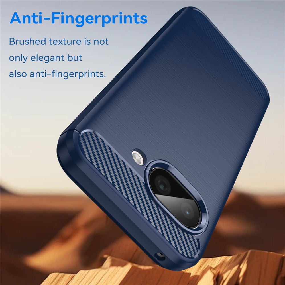 TPU Hülle für Google Pixel 9a Carbon Fiber Skin Brushed Schutzcover Soft Case