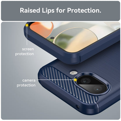 TPU Hülle für Google Pixel 9a Carbon Fiber Skin Brushed Schutzcover Soft Case
