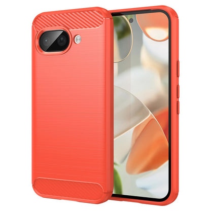 TPU Hülle für Google Pixel 9a Carbon Fiber Skin Brushed Schutzcover Soft Case