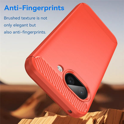 TPU Hülle für Google Pixel 9a Carbon Fiber Skin Brushed Schutzcover Soft Case