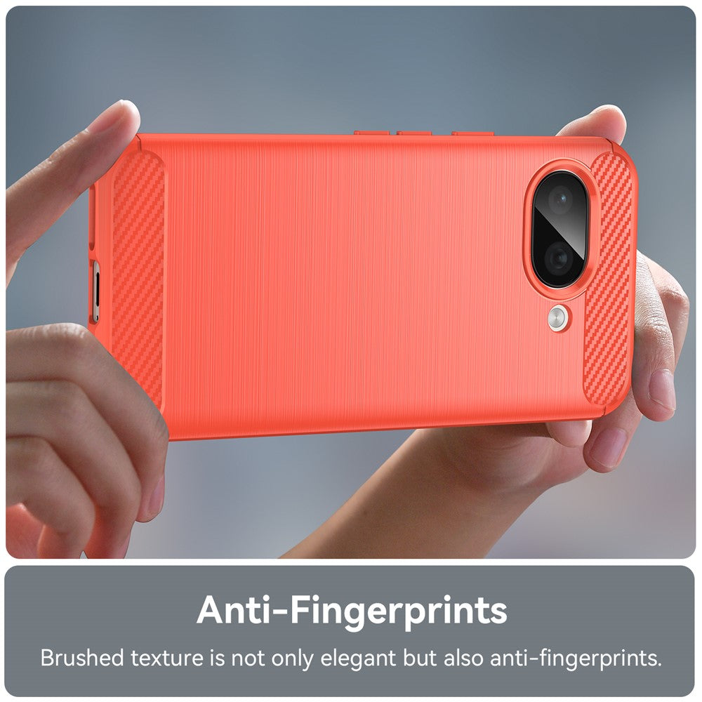 TPU Hülle für Google Pixel 9a Carbon Fiber Skin Brushed Schutzcover Soft Case