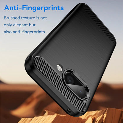 TPU Hülle für Google Pixel 9a Carbon Fiber Skin Brushed Schutzcover Soft Case