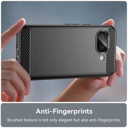 TPU Hülle für Google Pixel 9a Carbon Fiber Skin Brushed Schutzcover Soft Case