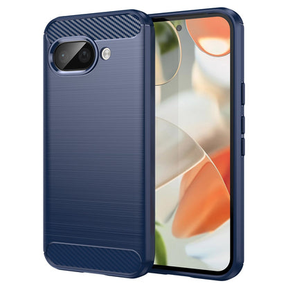 TPU Hülle für Google Pixel 9a Carbon Fiber Skin Brushed Schutzcover Soft Case