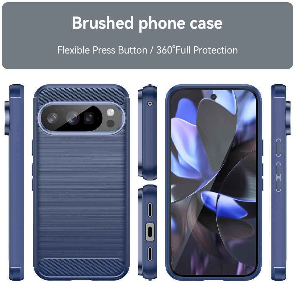 TPU Hülle für Google Pixel 10 | 10 PRO Carbon Fiber Skin Brushed Schutzcover