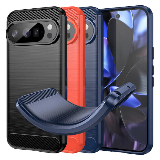 TPU Hülle für Google Pixel 10 | 10 PRO Carbon Fiber Skin Brushed Schutzcover
