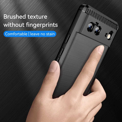 TPU Case für GOOGLE PIXEL 6 Carbon Fiber Skin Brushed Schutz Hülle Soft Cover