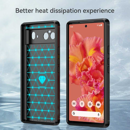 TPU Case für GOOGLE PIXEL 6 Carbon Fiber Skin Brushed Schutz Hülle Soft Cover
