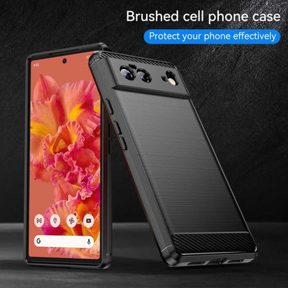 TPU Case für GOOGLE PIXEL 6 Carbon Fiber Skin Brushed Schutz Hülle Soft Cover