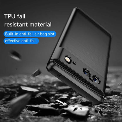 TPU Case für GOOGLE PIXEL 6 Carbon Fiber Skin Brushed Schutz Hülle Soft Cover