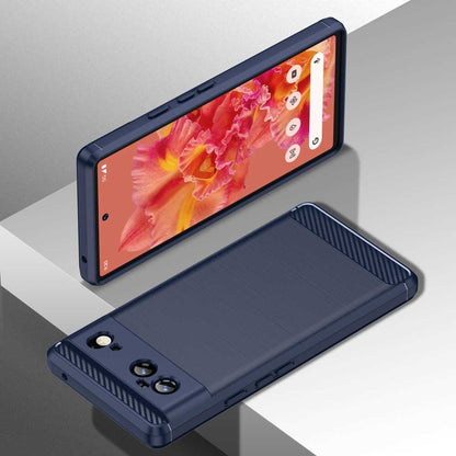 TPU Case für GOOGLE PIXEL 6 Carbon Fiber Skin Brushed Schutz Hülle Soft Cover