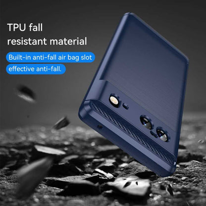 TPU Case für GOOGLE PIXEL 6 Carbon Fiber Skin Brushed Schutz Hülle Soft Cover
