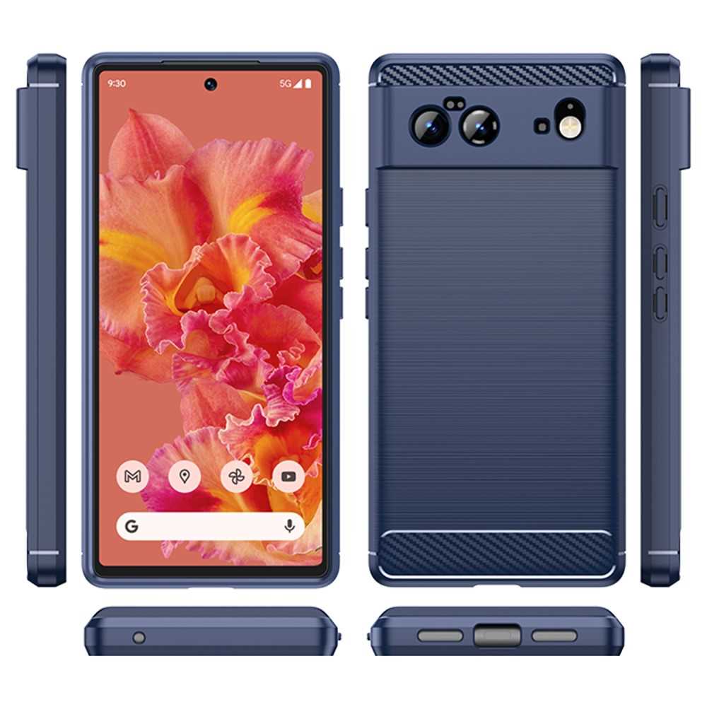TPU Case für GOOGLE PIXEL 6 Carbon Fiber Skin Brushed Schutz Hülle Soft Cover