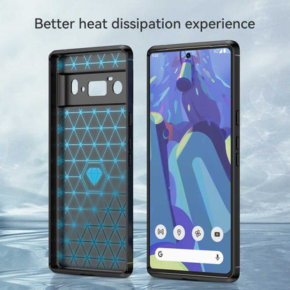 TPU Case für GOOGLE PIXEL 6 PRO Carbon Fiber Skin Brushed Schutz Hülle Cover