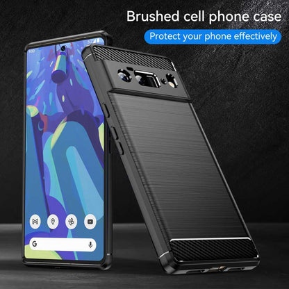 TPU Case für GOOGLE PIXEL 6 PRO Carbon Fiber Skin Brushed Schutz Hülle Cover