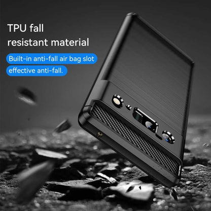 TPU Case für GOOGLE PIXEL 6 PRO Carbon Fiber Skin Brushed Schutz Hülle Cover