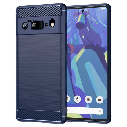 TPU Case für GOOGLE PIXEL 6 PRO Carbon Fiber Skin Brushed Schutz Hülle Cover