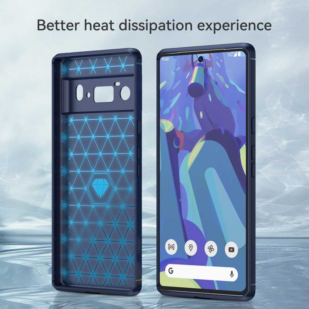 TPU Case für GOOGLE PIXEL 6 PRO Carbon Fiber Skin Brushed Schutz Hülle Cover