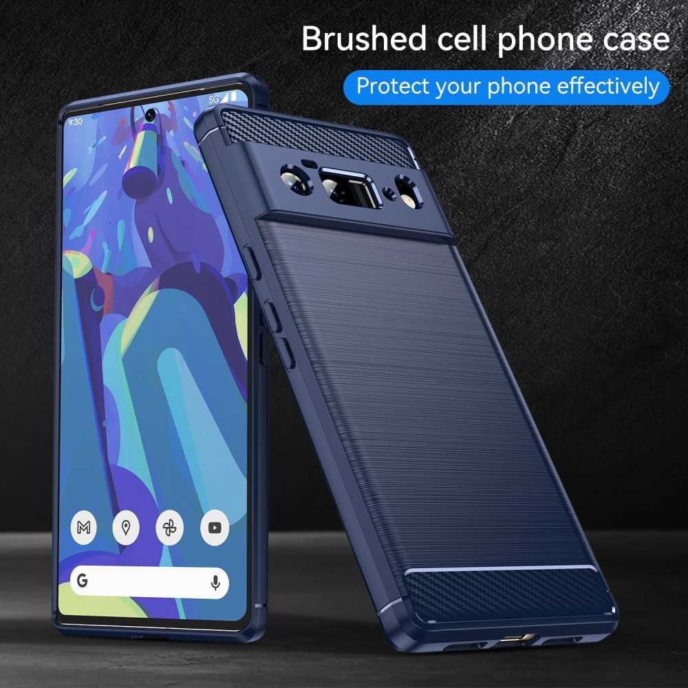 TPU Case für GOOGLE PIXEL 6 PRO Carbon Fiber Skin Brushed Schutz Hülle Cover