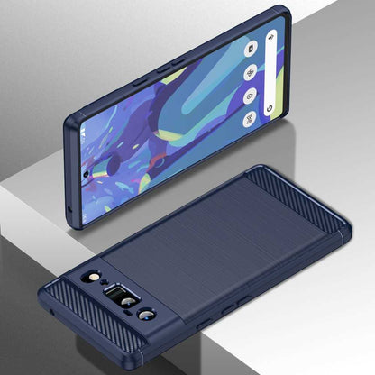 TPU Case für GOOGLE PIXEL 6 PRO Carbon Fiber Skin Brushed Schutz Hülle Cover
