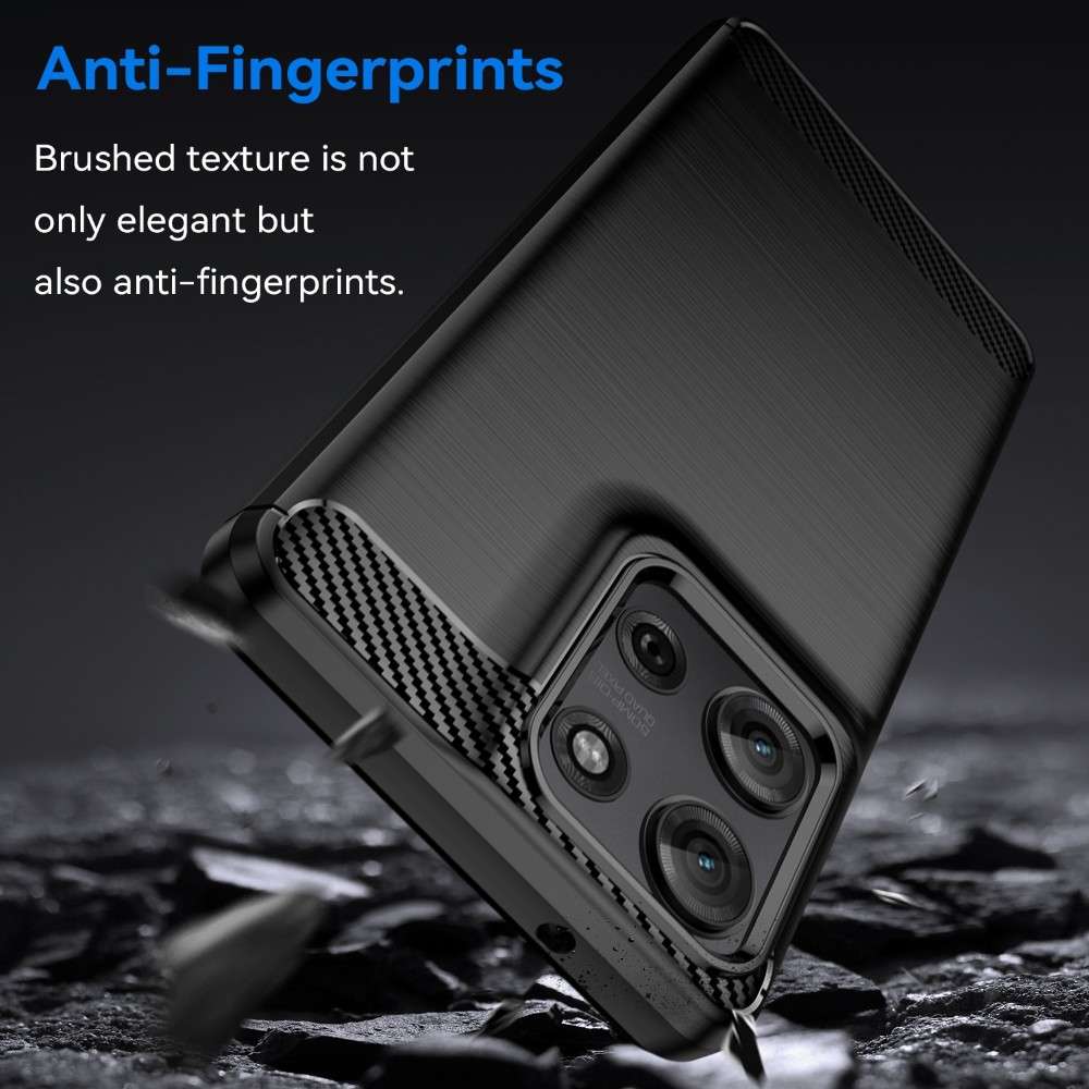 TPU Hülle für Motorola Moto G53 Carbon Fiber Skin Brushed Schutzcover Soft Case